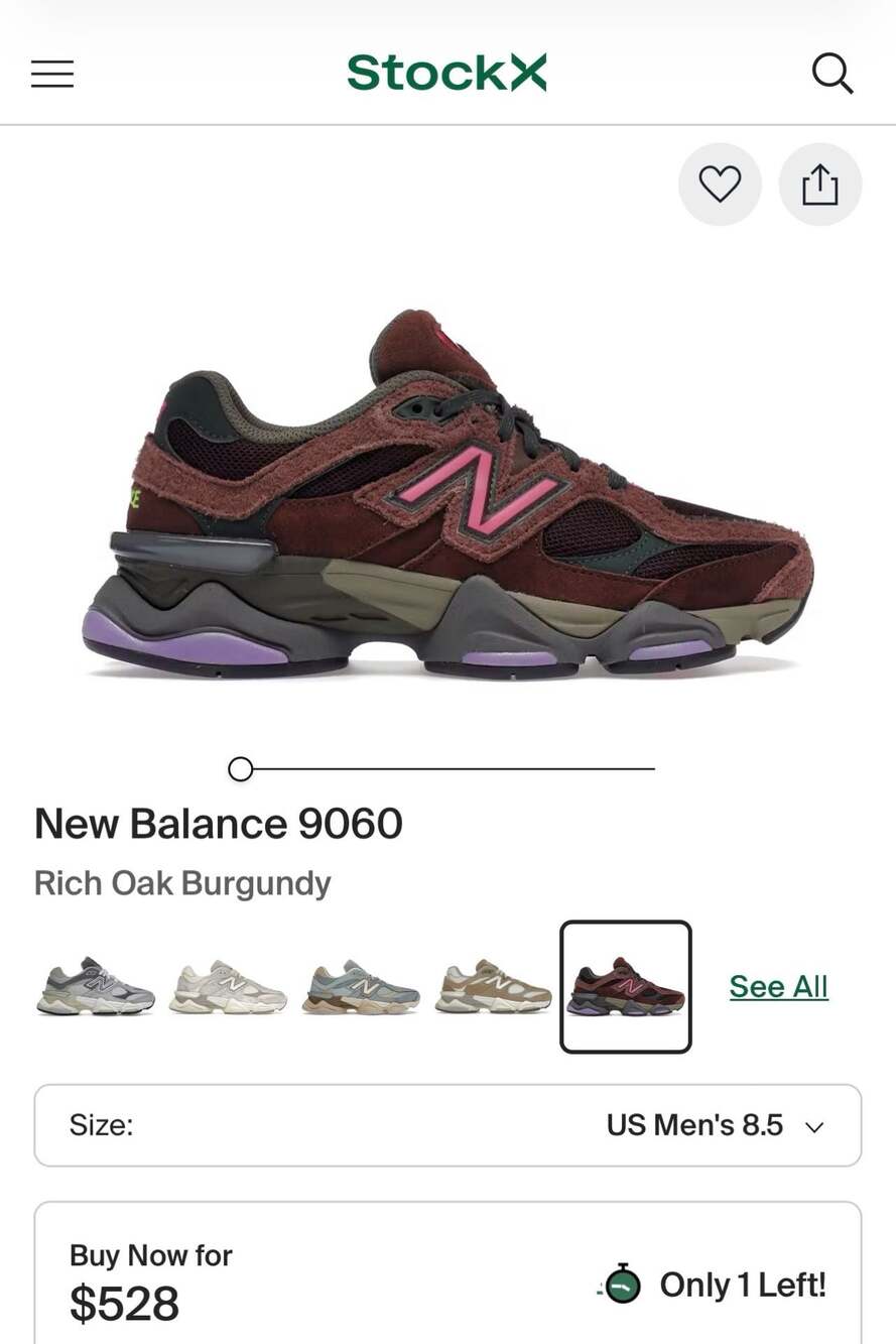 New Balance 9060 Suede Sneakers - Picture 2 of 9